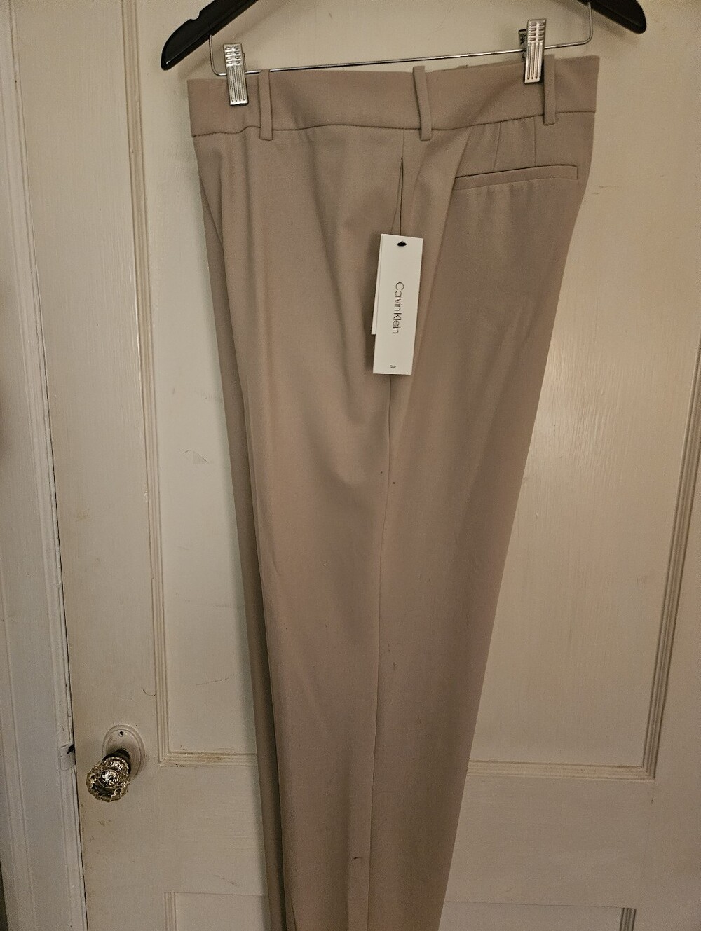 NWT- Calvin Klein Tan Slim-Fit Dress Pants